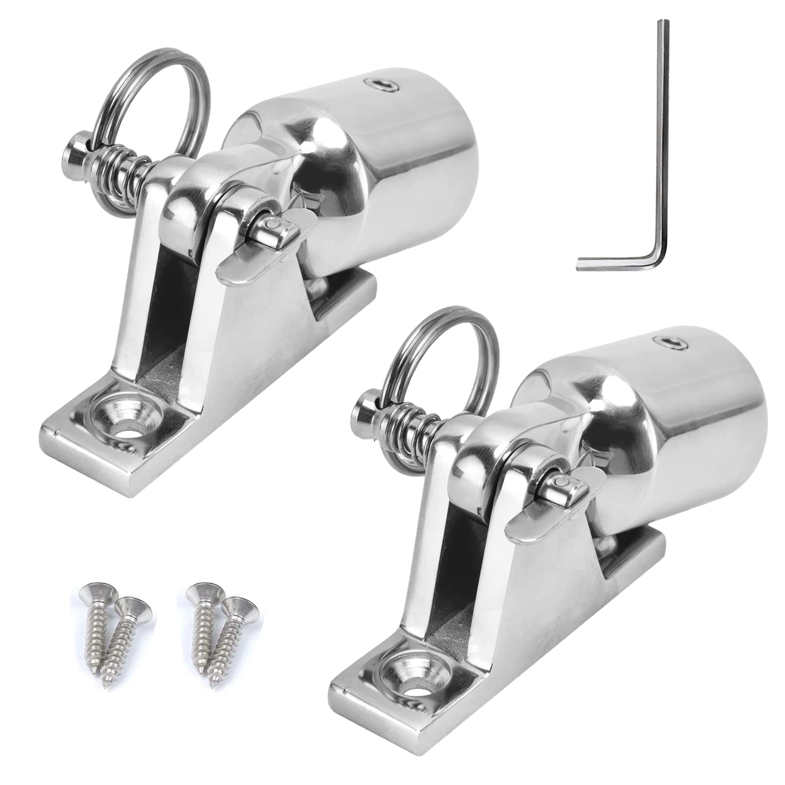 GaiRen deck hinge front view showing secure mount and corrosion resistance