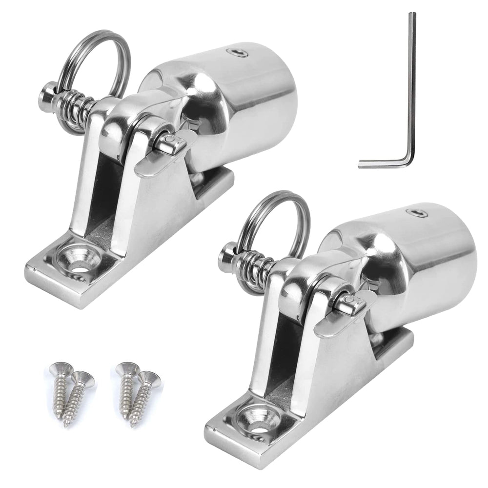 GaiRen deck hinge front view showing secure mount and corrosion resistance