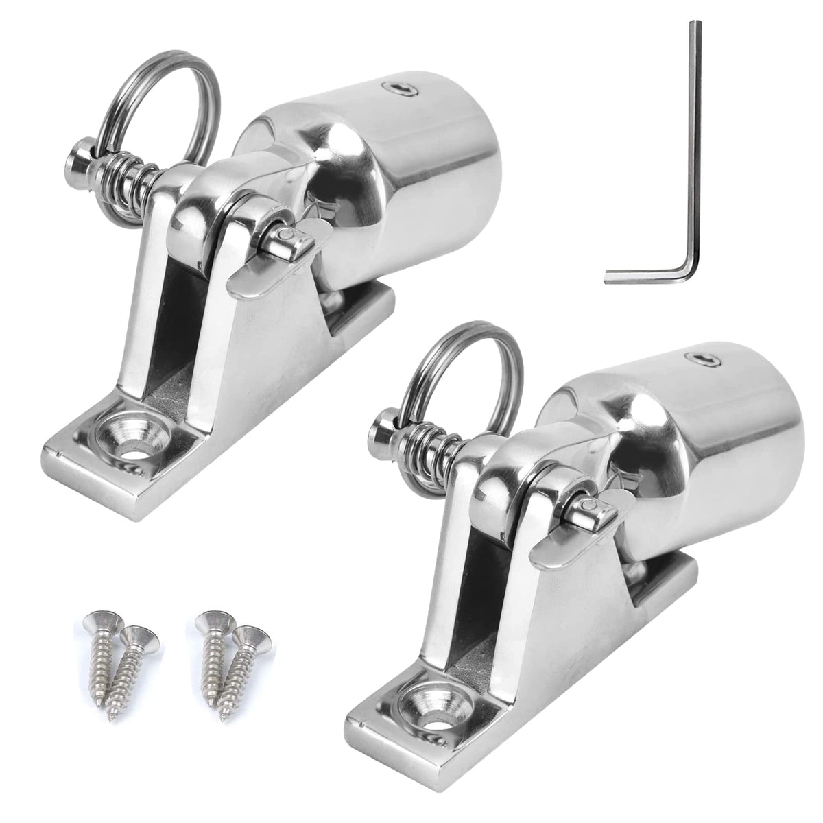 GaiRen deck hinge front view showing secure mount and corrosion resistance