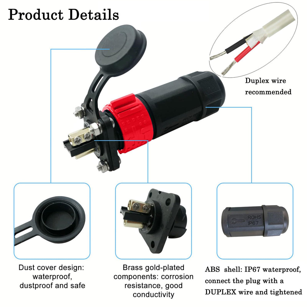 GaiRen ergonomic plug handle detail for easy one-handed marine connection