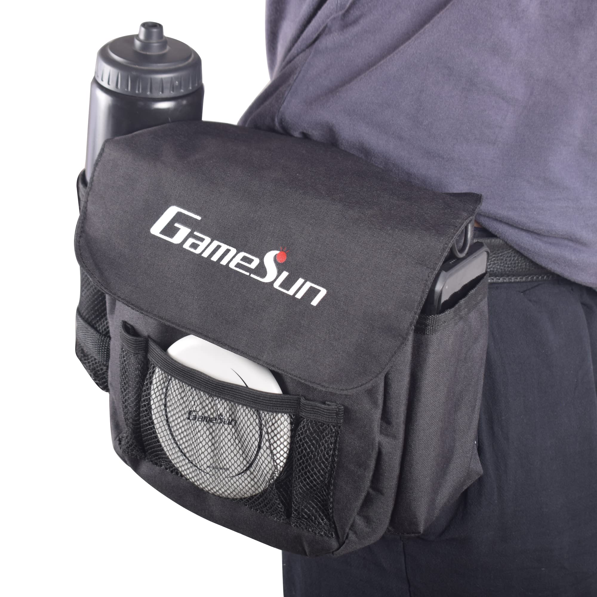 GAMESUN embroidered black towel detail for quick disc care