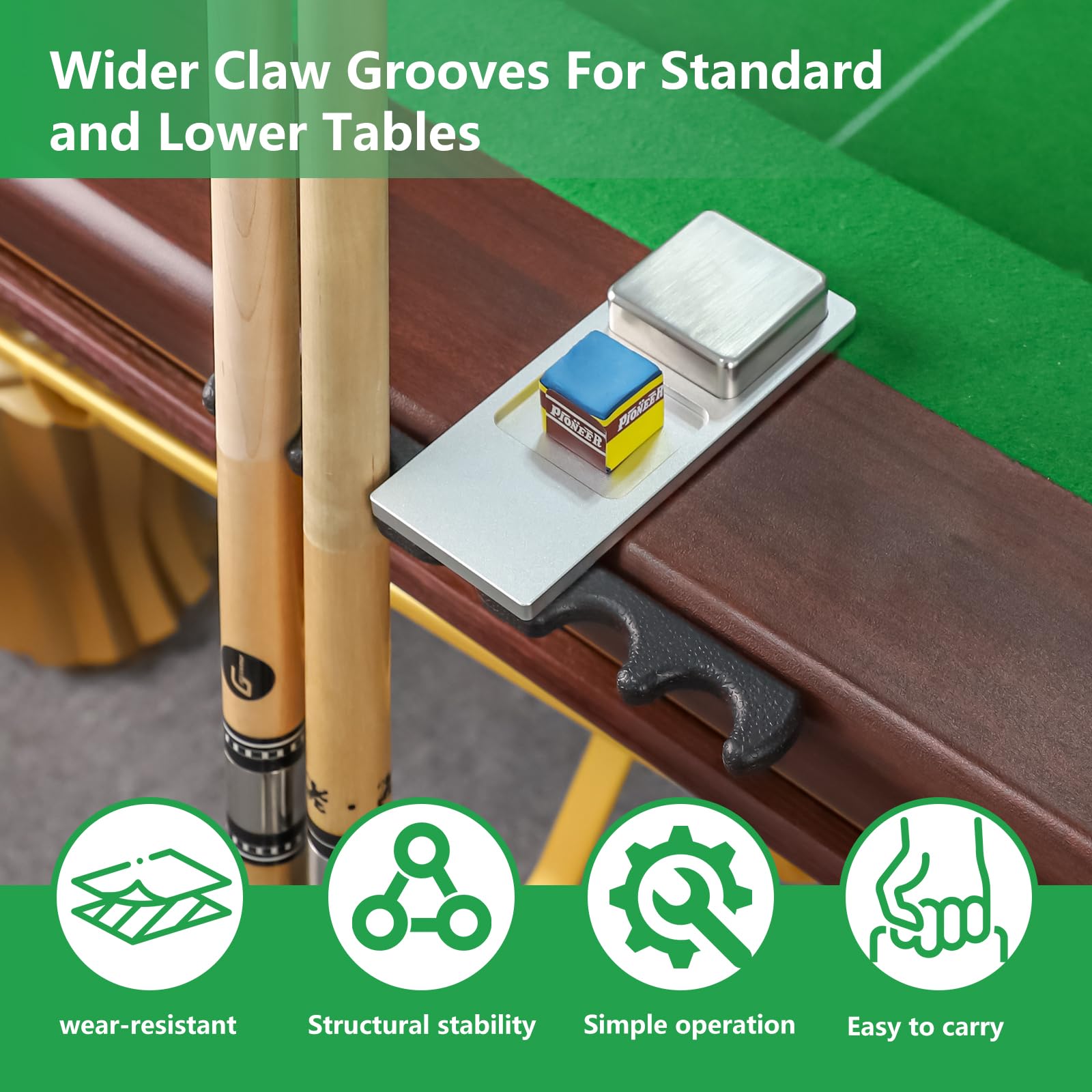 GAMESUN portable holder fitting into a cue case for easy transport