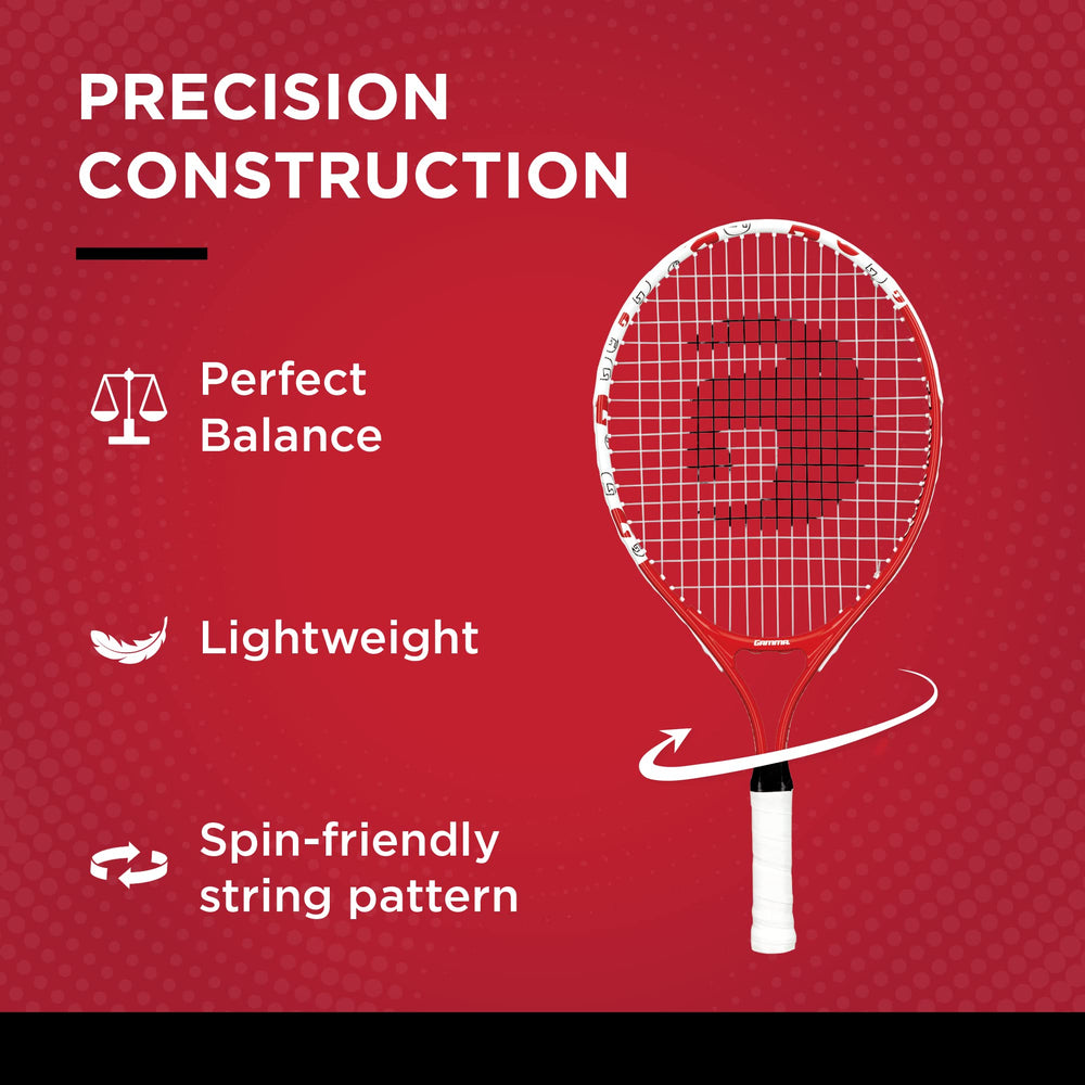 GAMMA wrapped handle grip detail providing comfort and reduced impact for young players