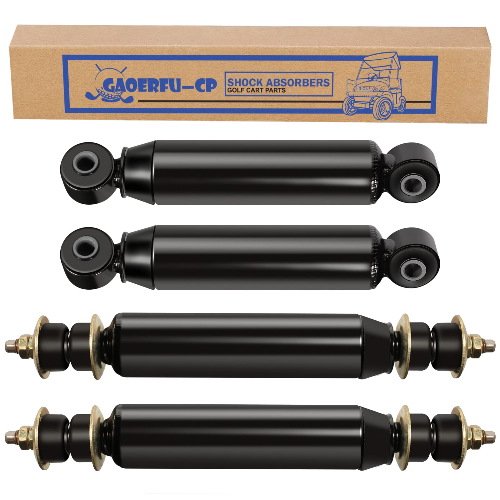 Gaoerfu-CP front and rear shock assembly showing complete kit and fitment benefit