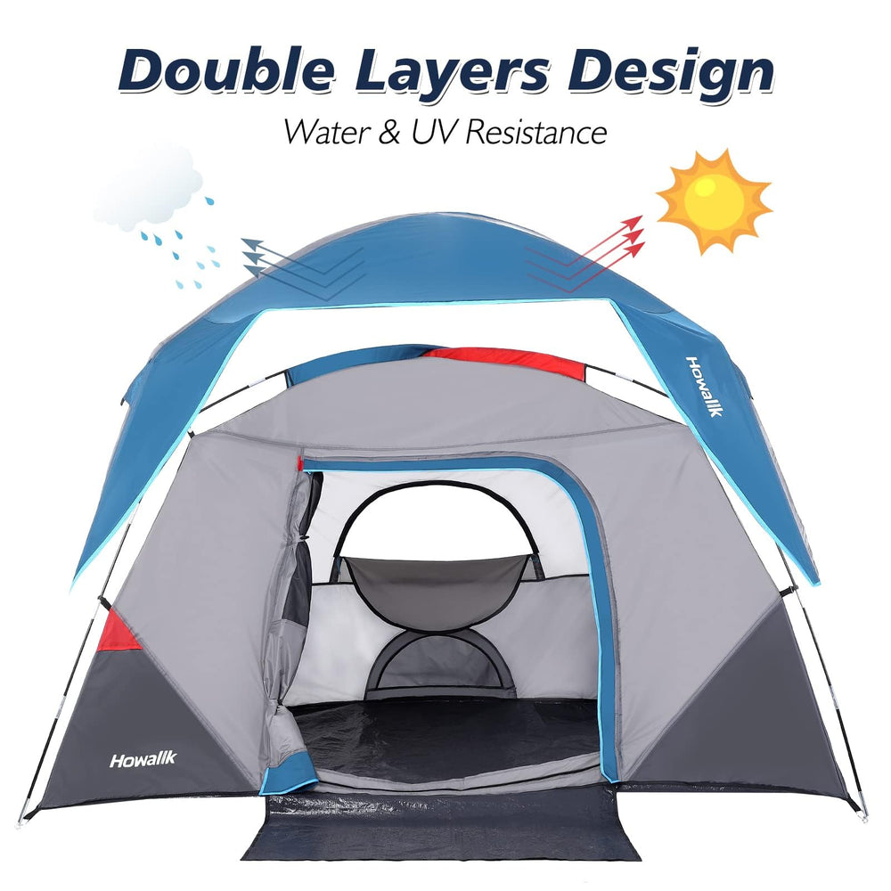 GAOMON tent in use with family camping illustrating easy assembly advantage