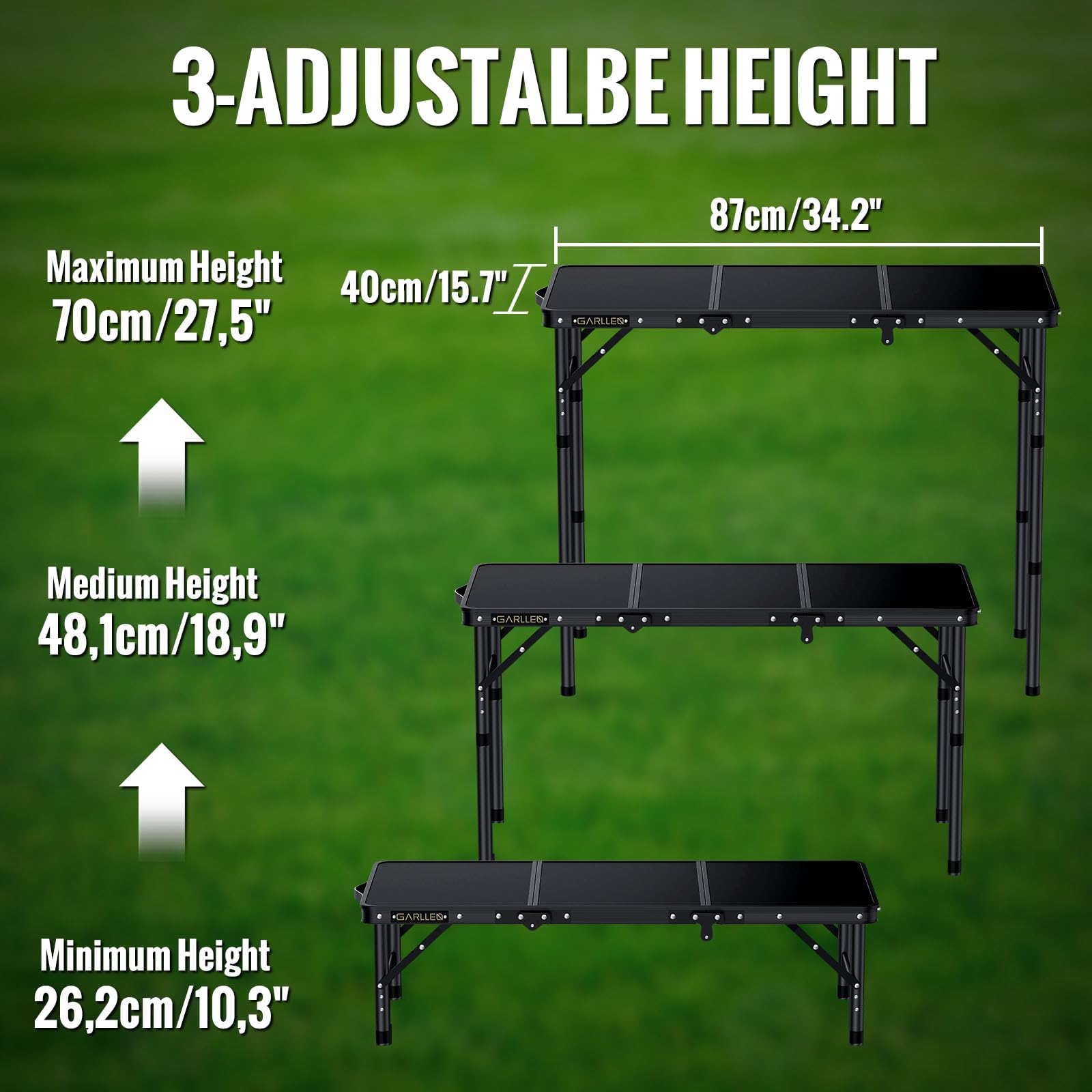 GARLLEN mid-height side view for low-chair comfort and stable support