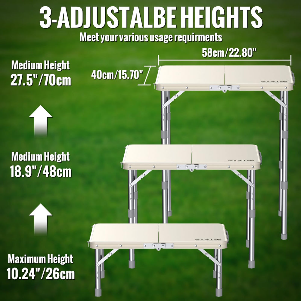 GARLLEN low 10.2" table setting for seated use or side-table convenience