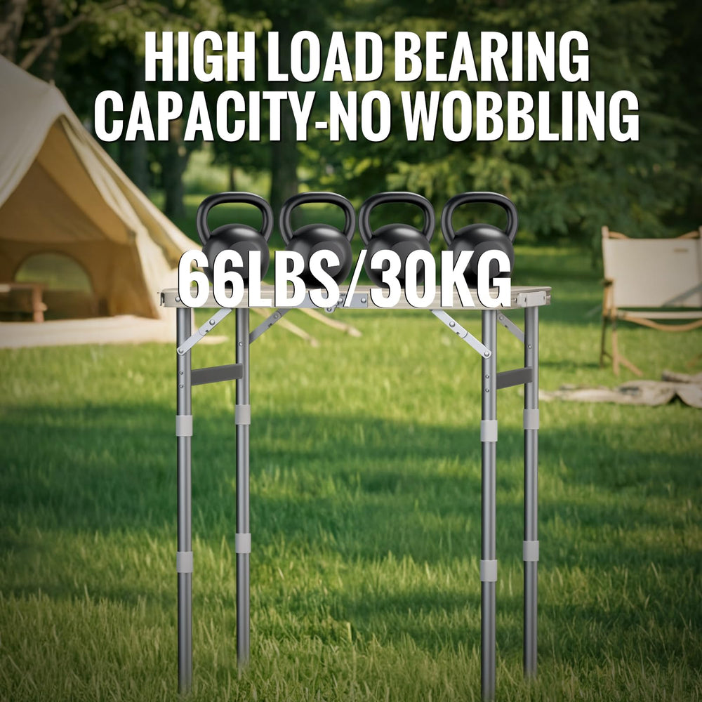 GARLLEN table at 18.9" mid height used for dining with balanced stability