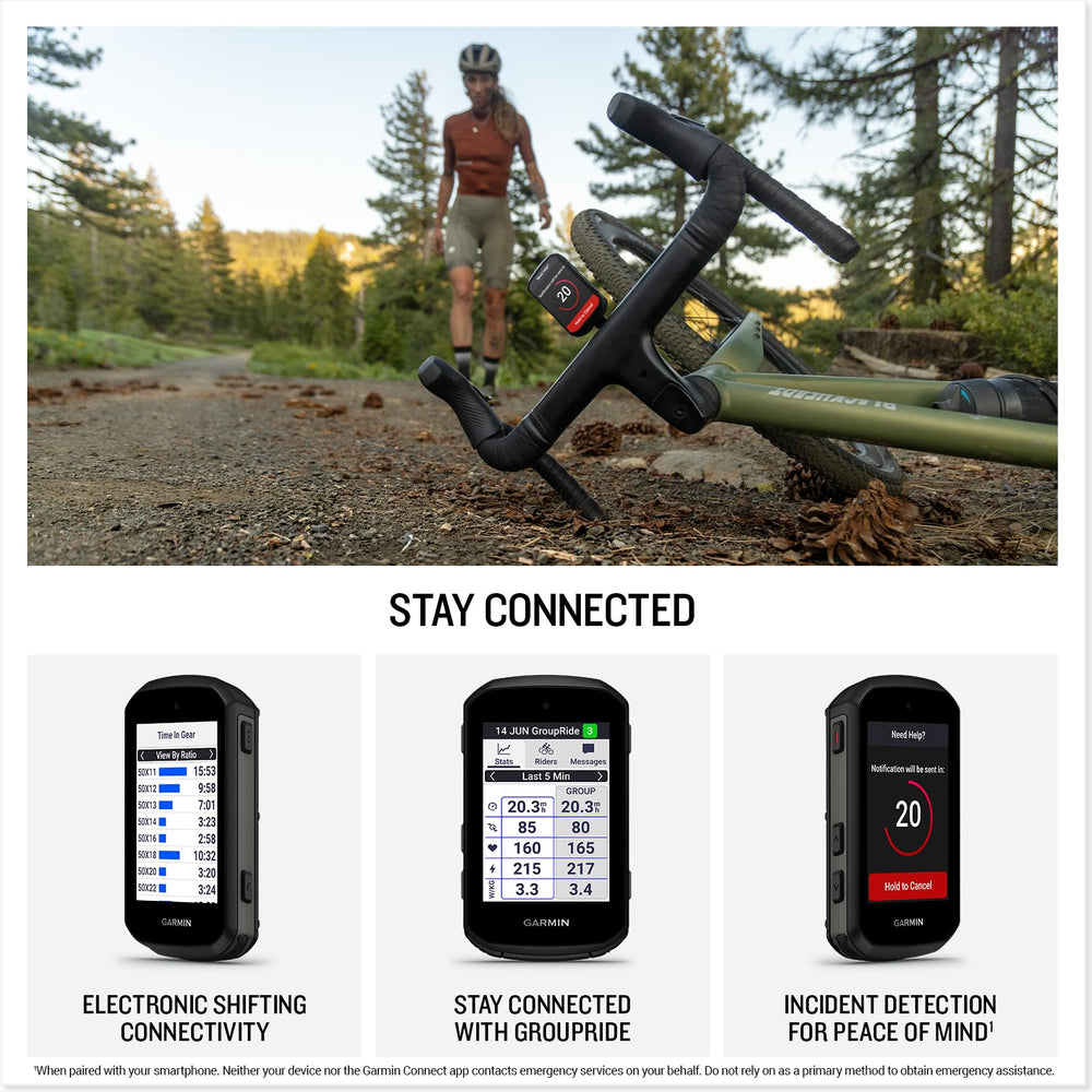 Garmin Edge 550 screen in-ride navigation showing turn-by-turn guidance benefit