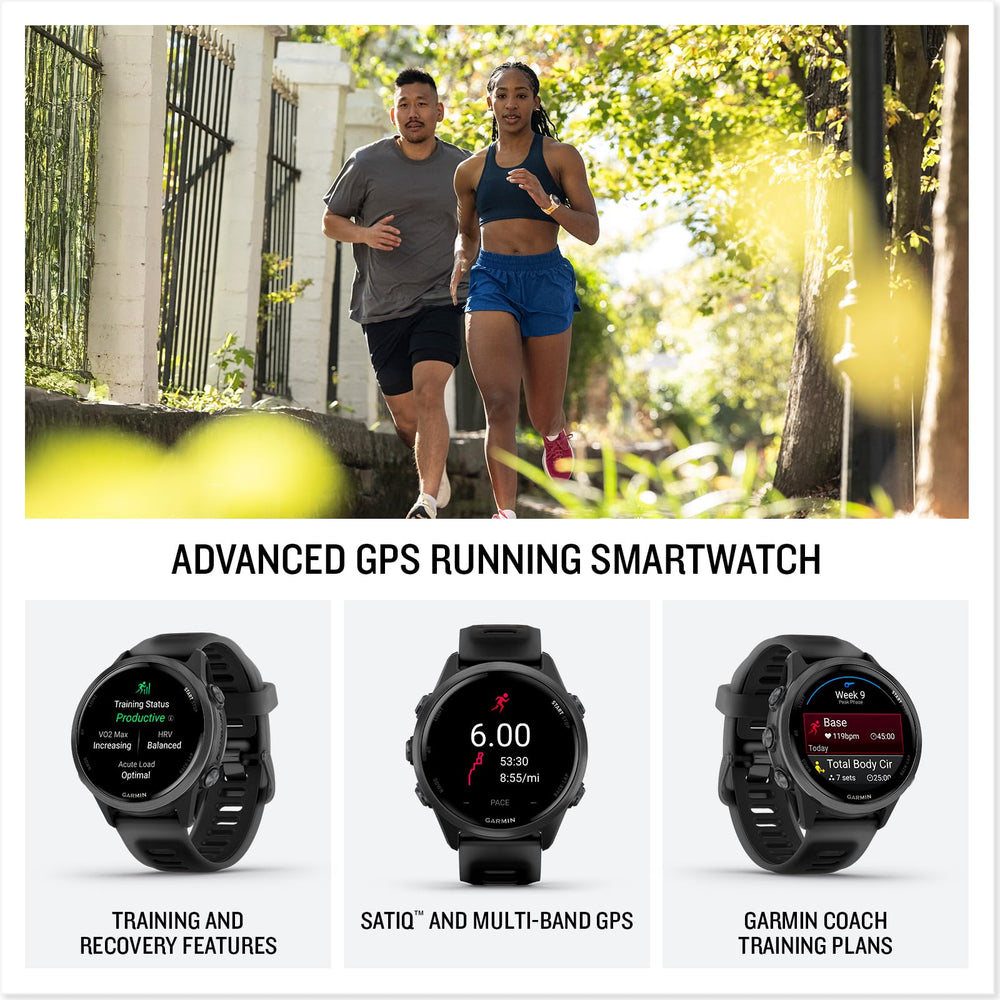 Garmin Forerunner 570 aluminum bezel close-up highlighting durable finish