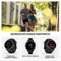 Garmin Forerunner 570 aluminum bezel close-up highlighting durable finish
