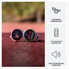 Garmin Forerunner 570 AMOLED display detail for clear outdoors visibility