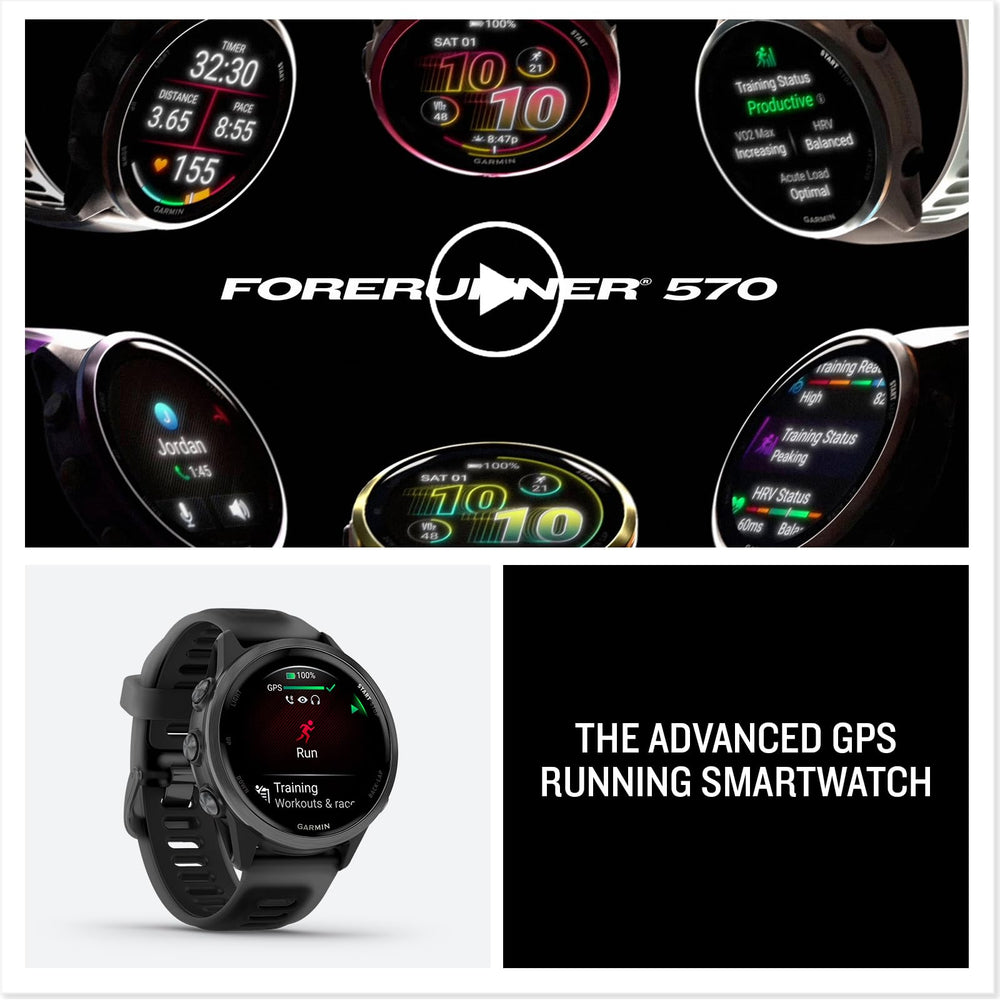 Garmin Forerunner 570 packaging and included accessories ready to unbox