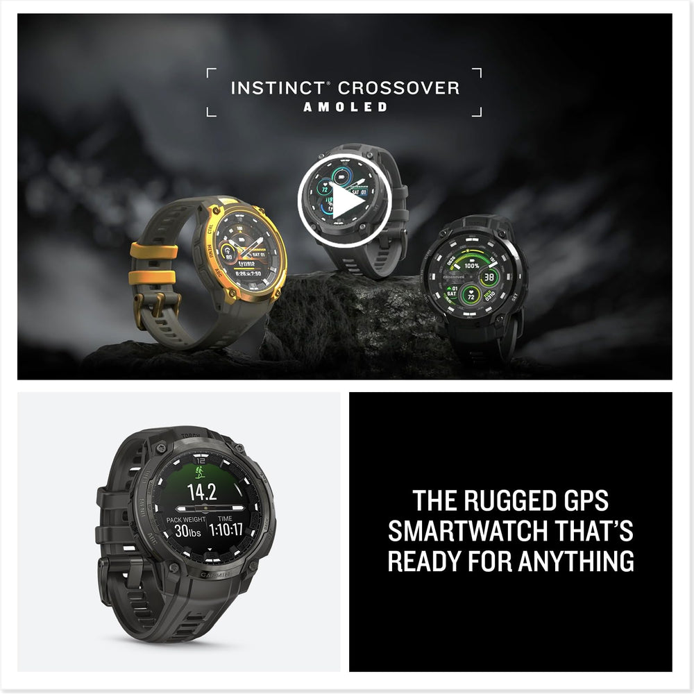 Garmin Instinct Crossover retail packaging and included accessories for ready setup
