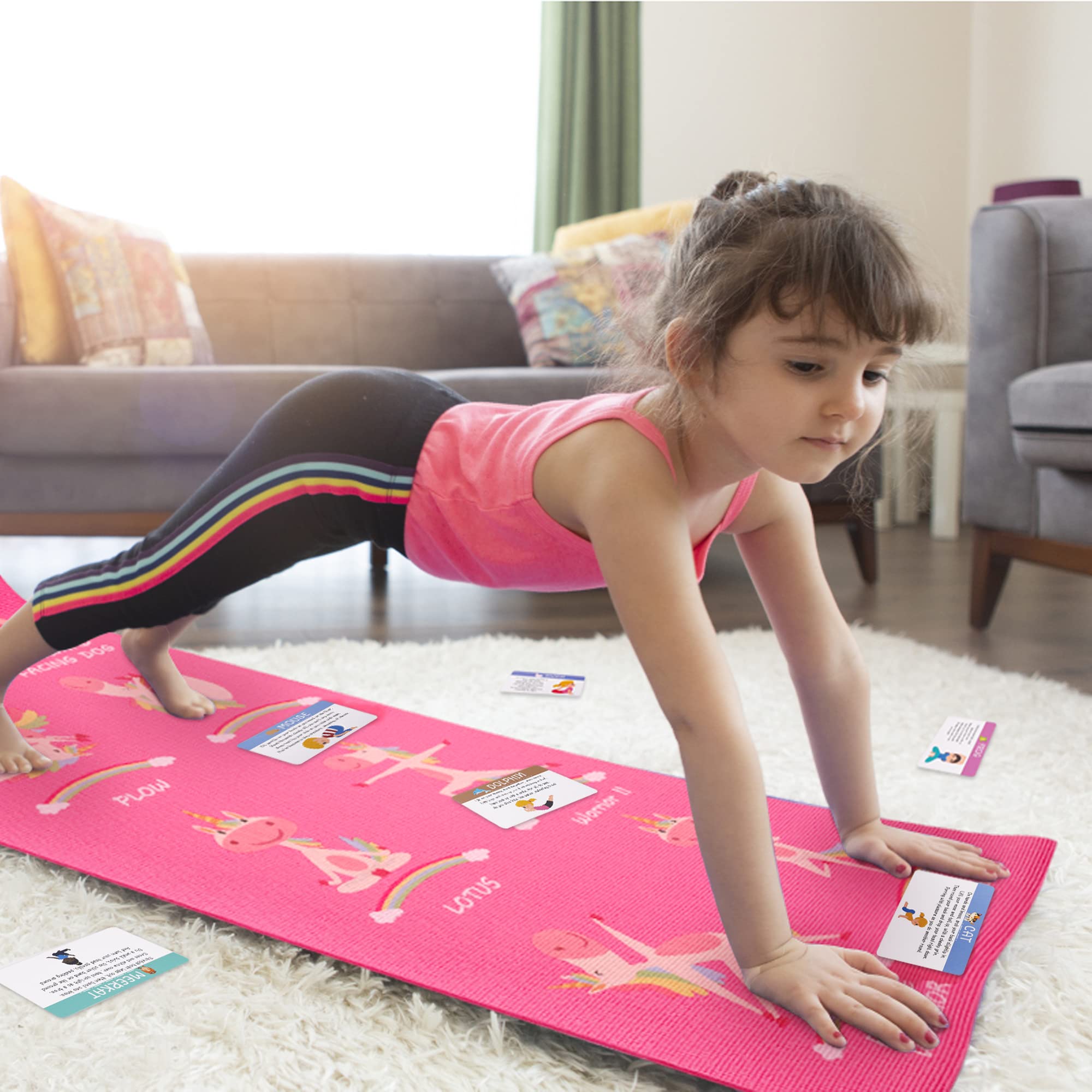 Garybank mat next to child showing correct size and fit