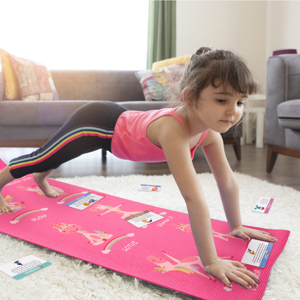 Garybank mat next to child showing correct size and fit