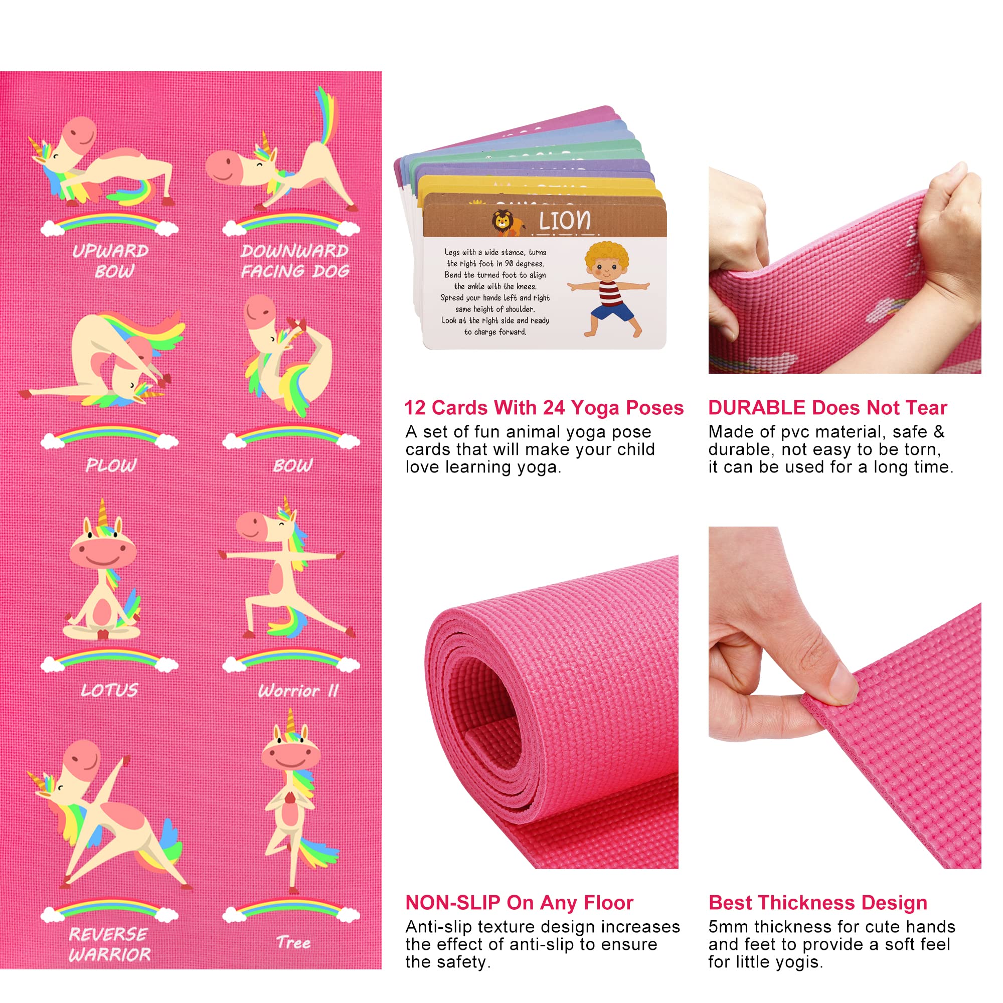 Garybank yoga cards spread displaying colorful kid-friendly guidance