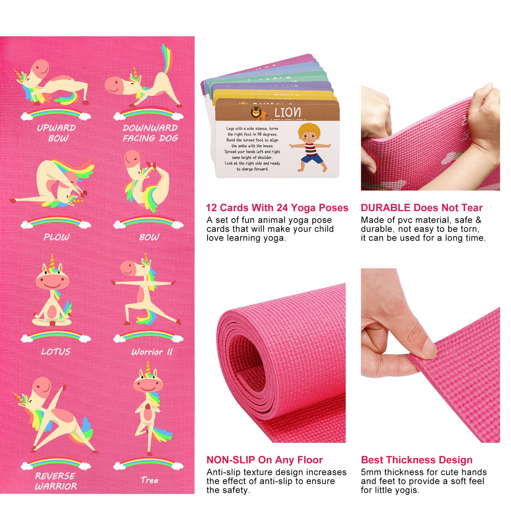 Garybank yoga cards spread displaying colorful kid-friendly guidance