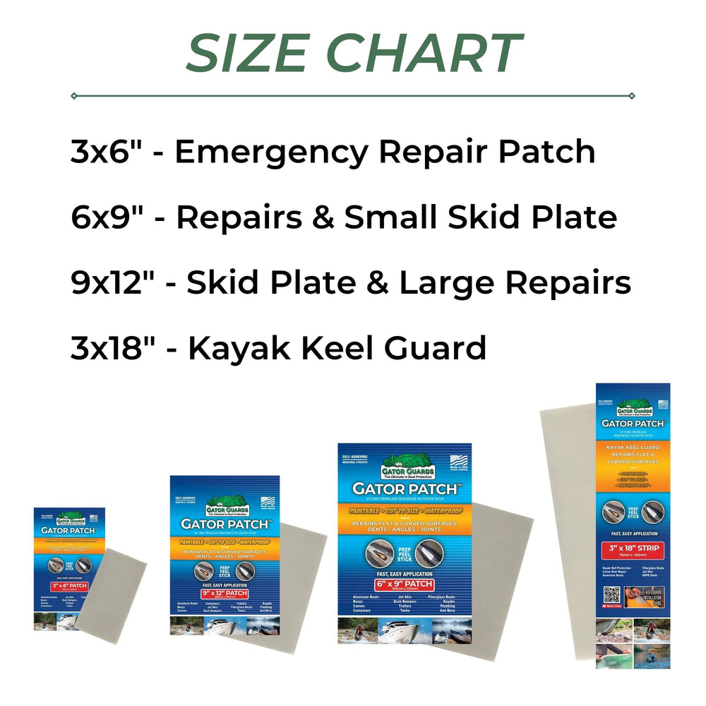 Gator Guards patch used on a small boat in sunlight showing fast UV cure advantage