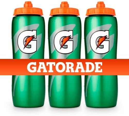 Gatorade 32oz contour bottle front view showing large capacity and easy-squeeze grip