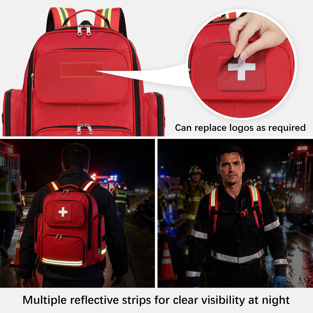 Gatycallaty main compartment open with organized medical gear for faster response