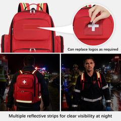 Gatycallaty main compartment open with organized medical gear for faster response