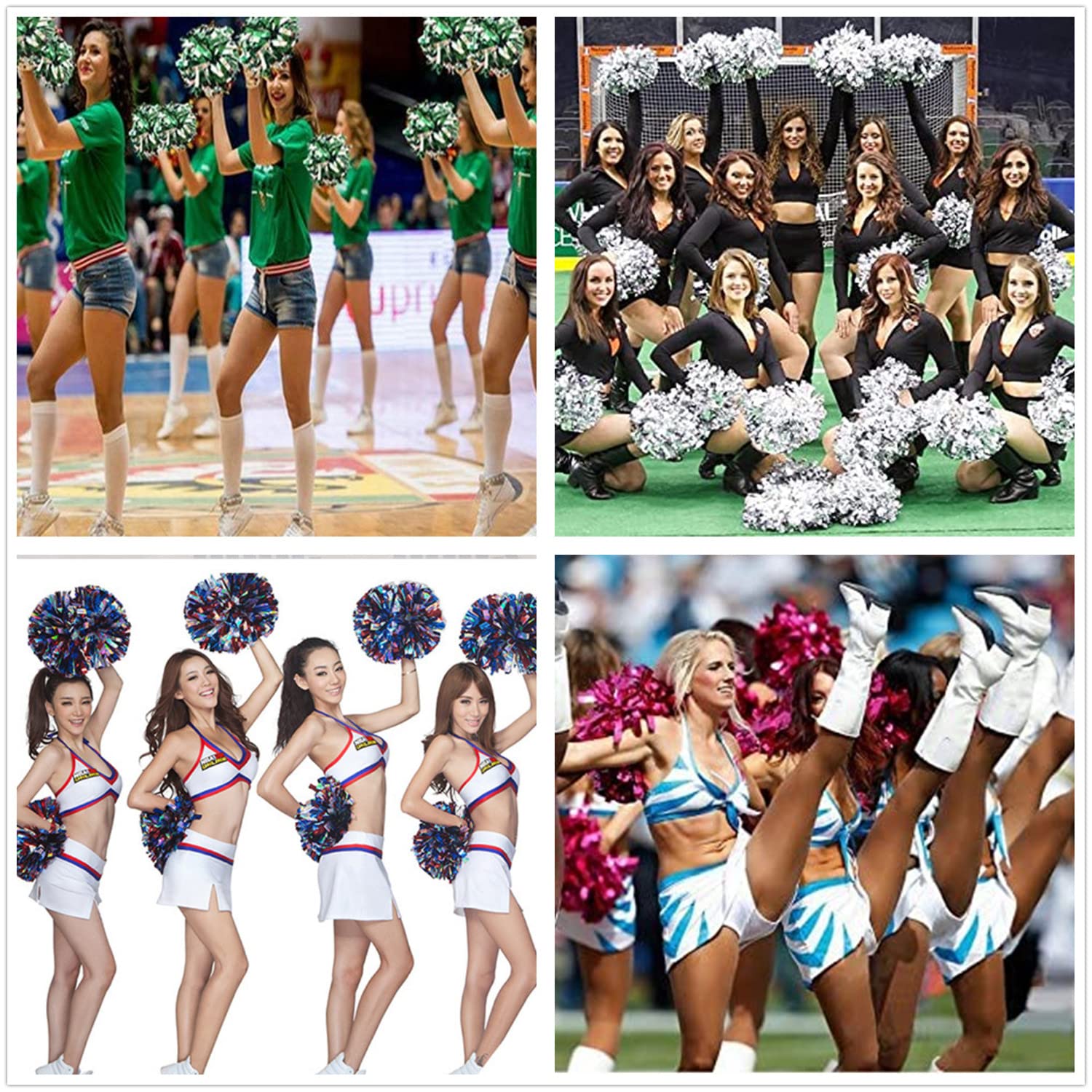 Gbateri cheerleader waving baton-handle poms demonstrating comfortable grip and control