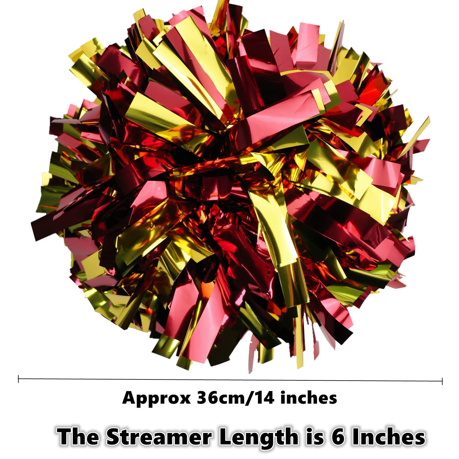 Gbateri metallic foil close-up highlighting shiny streamers for eye-catching movement