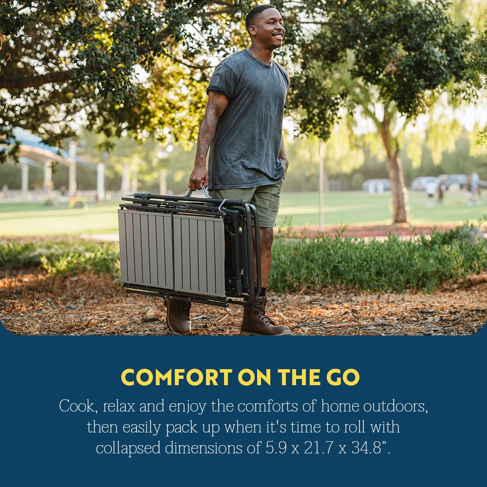 GCI Outdoor folded unit with carry handle for compact transport benefit