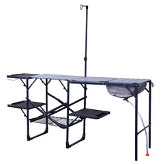 GCI Outdoor front view of cook station showing full setup and organization benefit