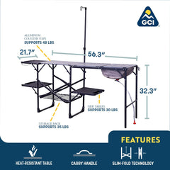 GCI Outdoor collapsible soft-shell sink in use for easy dishwashing benefit