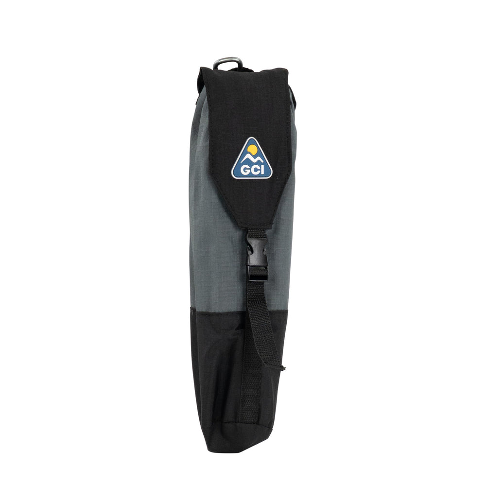 GCI Outdoor PackSeat carry pouch carabiner attached to belt loop for hands-free carry