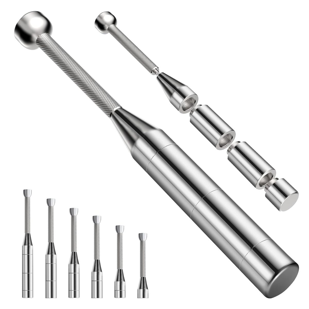Gdsinstna front view of assembled steel club showing balance and build quality