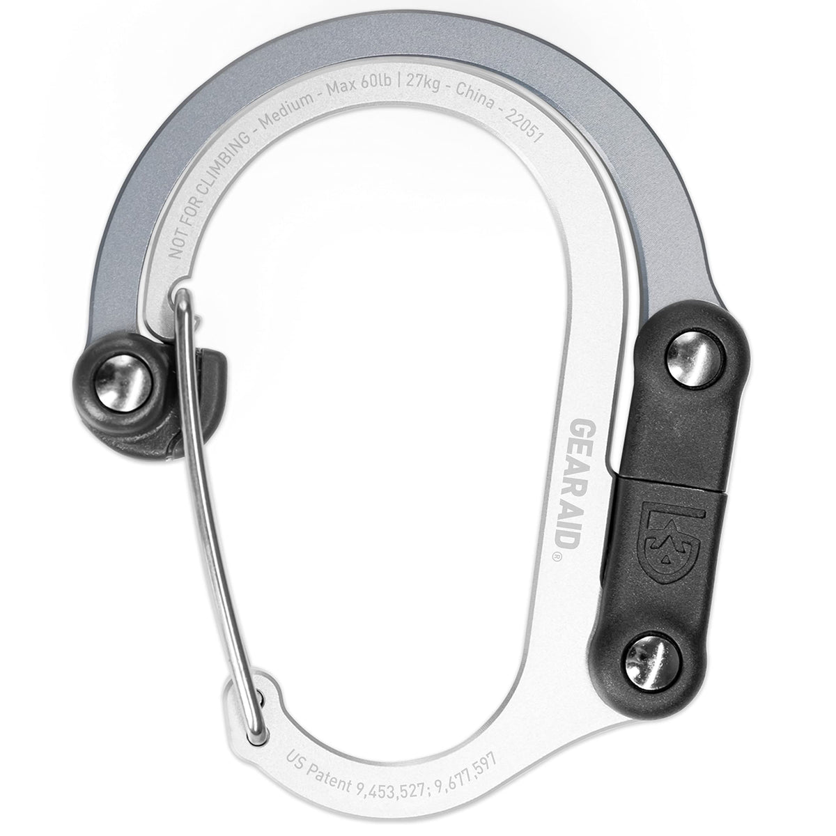 GEAR AID front view of HEROCLIP Medium showing compact profile and durability