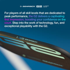Gearbox G2 close-up texture demonstrating carbon face for increased spin