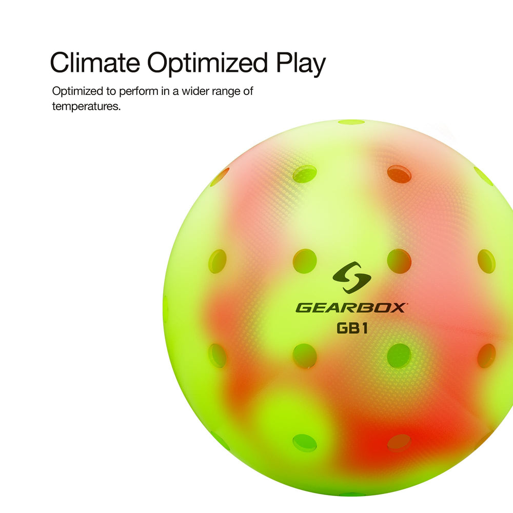 Gearbox GB1 seam profile closeup demonstrating consistent flight and bounce