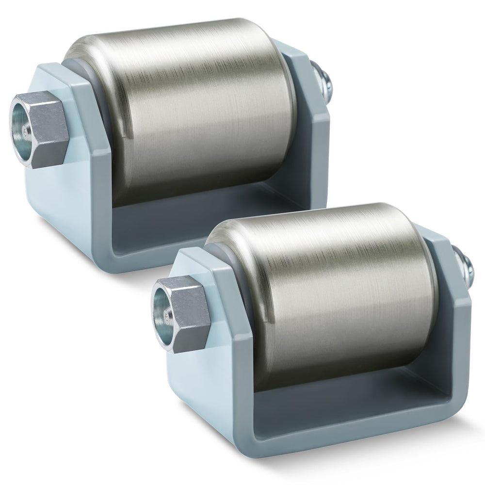 GearTrust front view of skid roller assembly showing sturdy protection