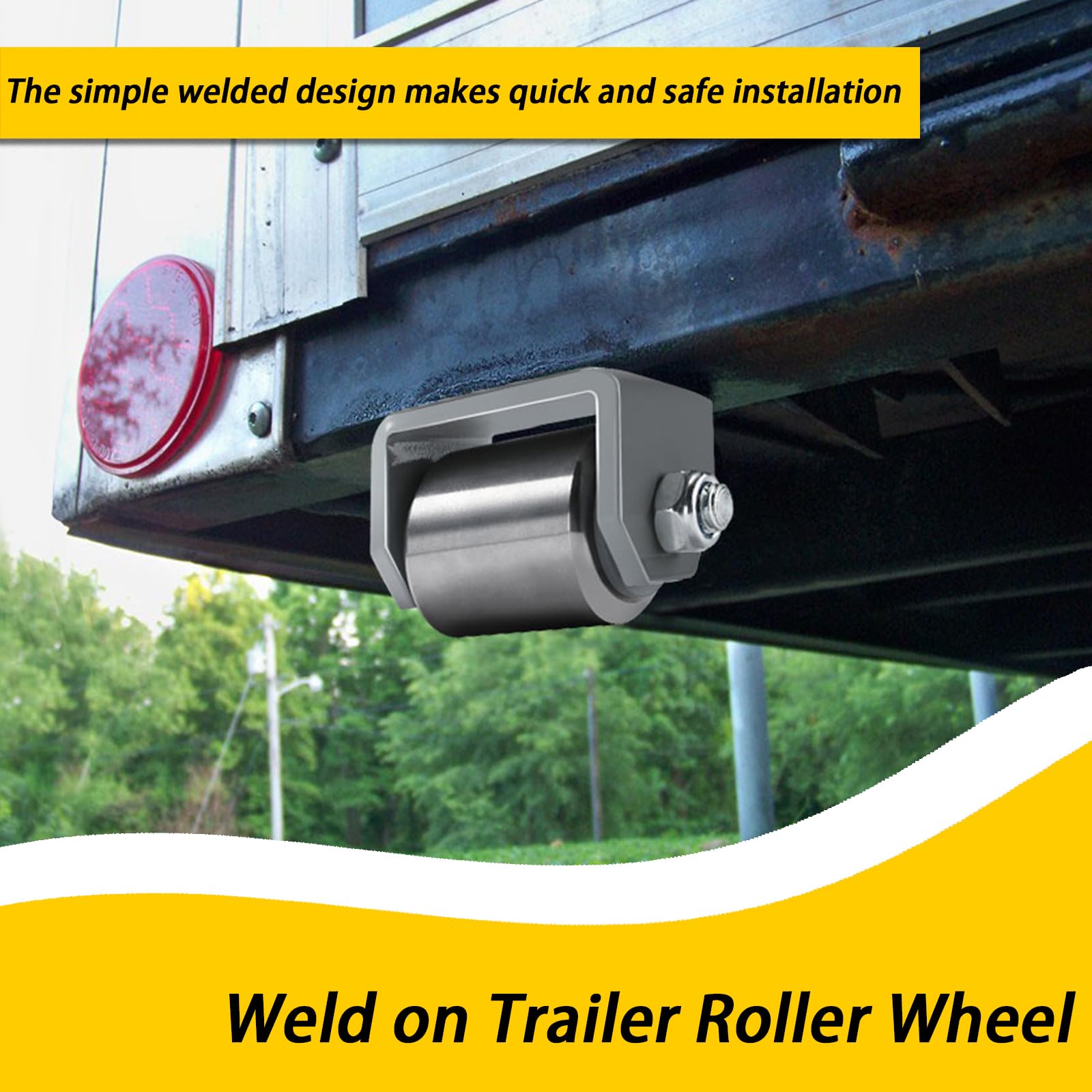 GearTrust mounted on trailer rear illustrating prevention of scrapes and dents