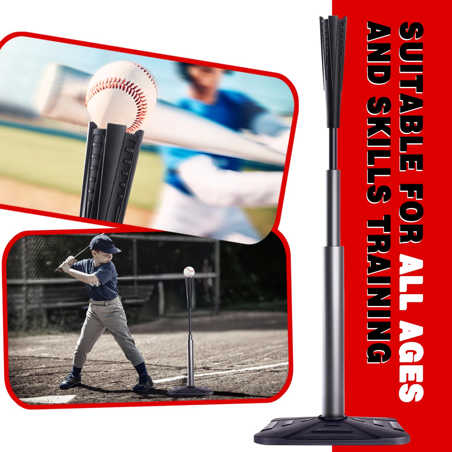 GEAVOUED tee in use with batter practicing showing reliable training benefit