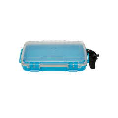 geckobrands front view of waterproof dry box showing protective shell and brand