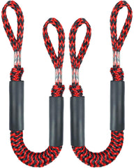 Geelu red and black dock lines front view showing two-pack and color options for easy identification