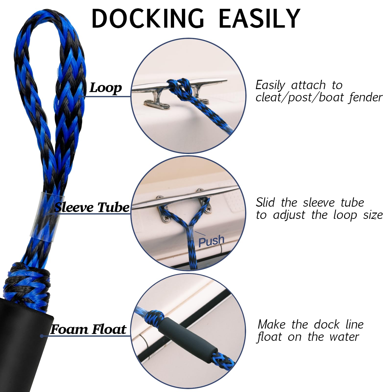 Geelu triple-stitched loop end closeup, reinforced attachment for reliable strength
