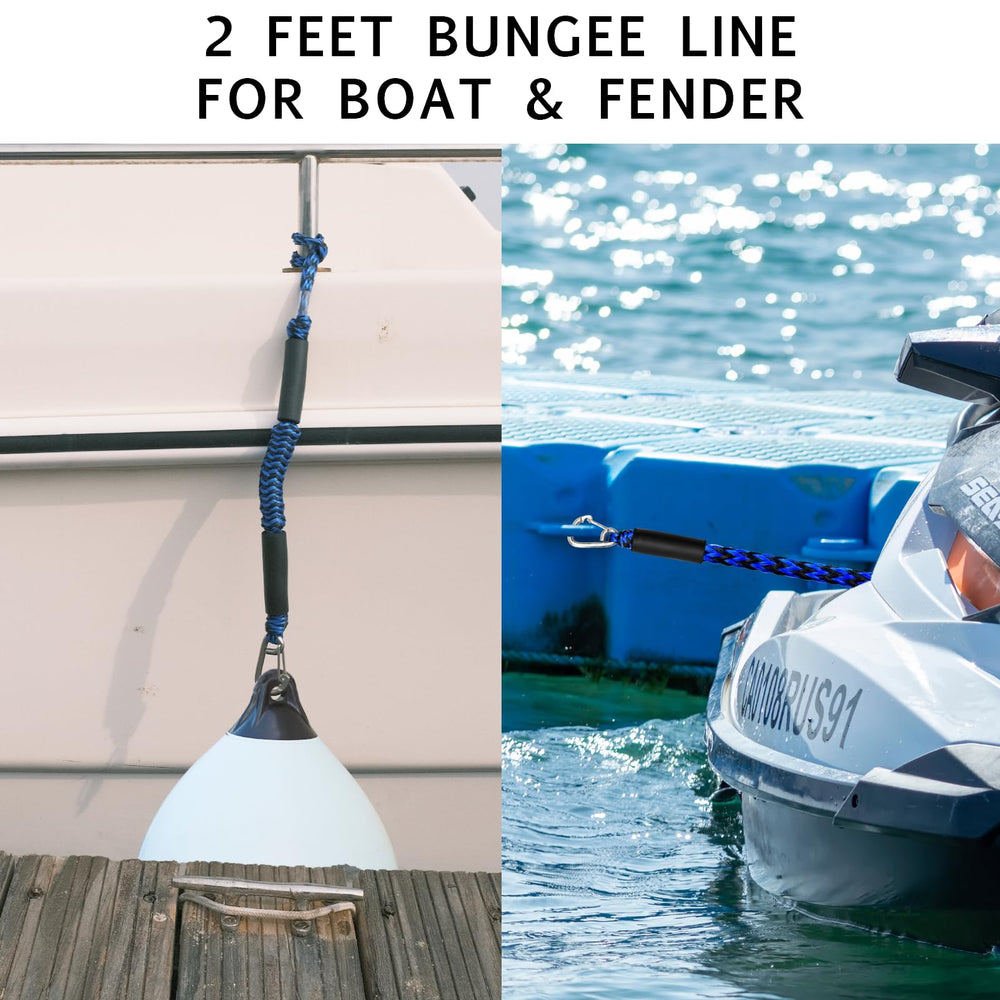 Geelu dock line laid by a ruler showing 2ft length, compact storage and scale