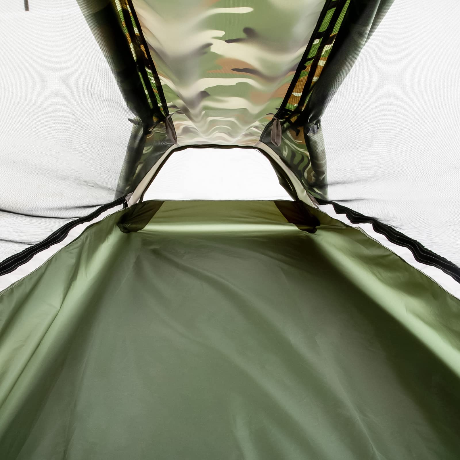 GEERTOP bivy next to trekking pole showing scale and single-person capacity