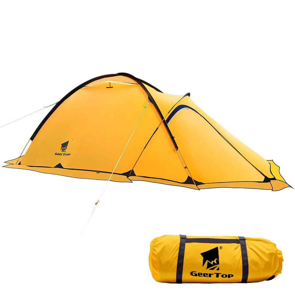 GEERTOP front view of tent pitched showing storm-ready protection
