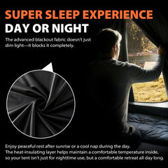 GEERTOP interior blackout fabric creating dark sleeping environment