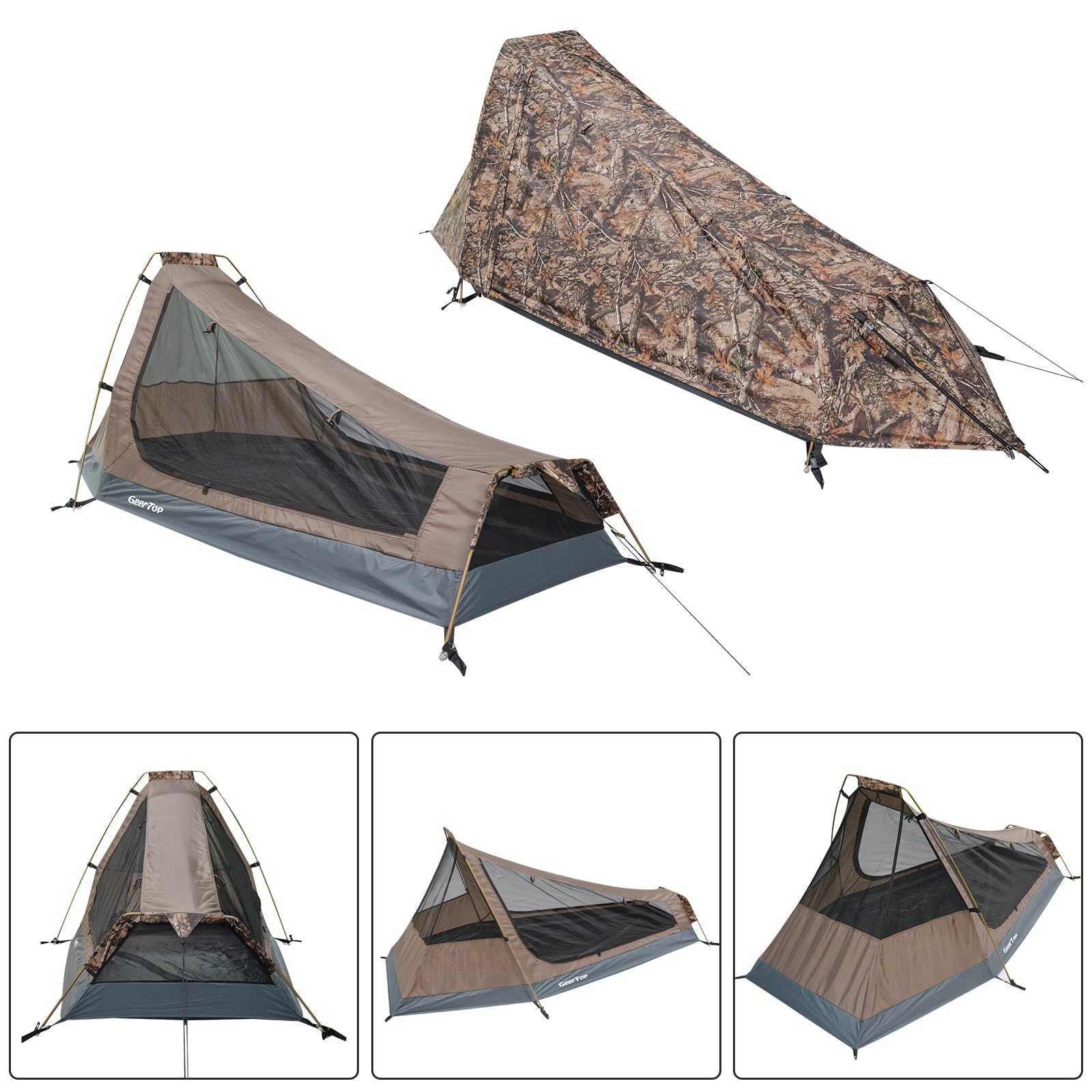GEERTOP interior showing mesh and sleeping pad comfort