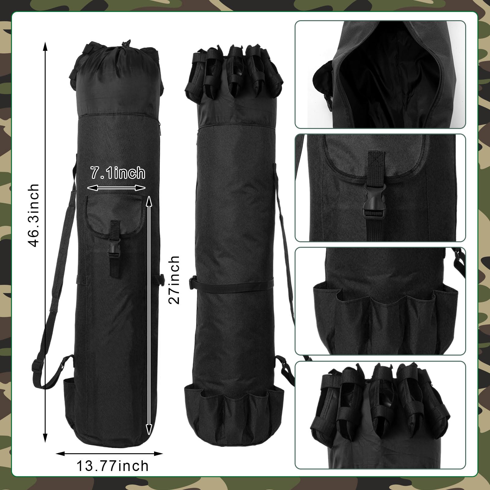 Geetery shot of external storage pocket holding tackle and small gear