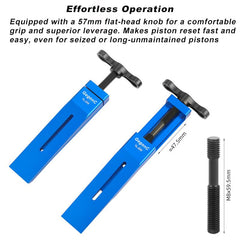 GegonC tool in use on Shimano caliper, delivers even piston compression