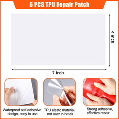 Gejoy TPU patch detail highlighting flexibility and strong adhesion benefit
